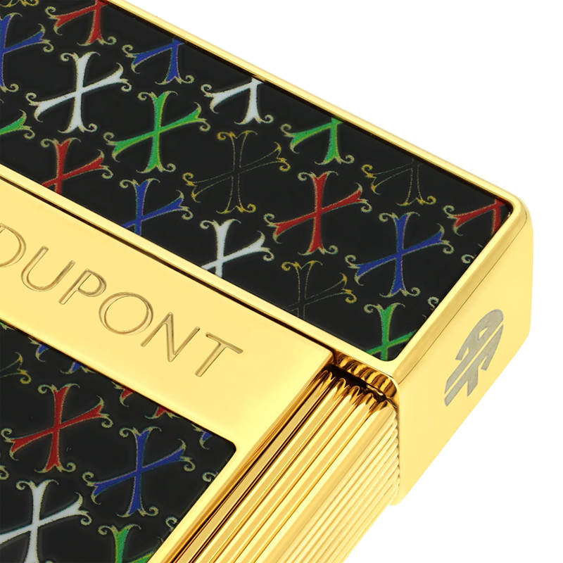 S.T. Dupont Biggy Lacquered Fuente Lighter, Multicolor