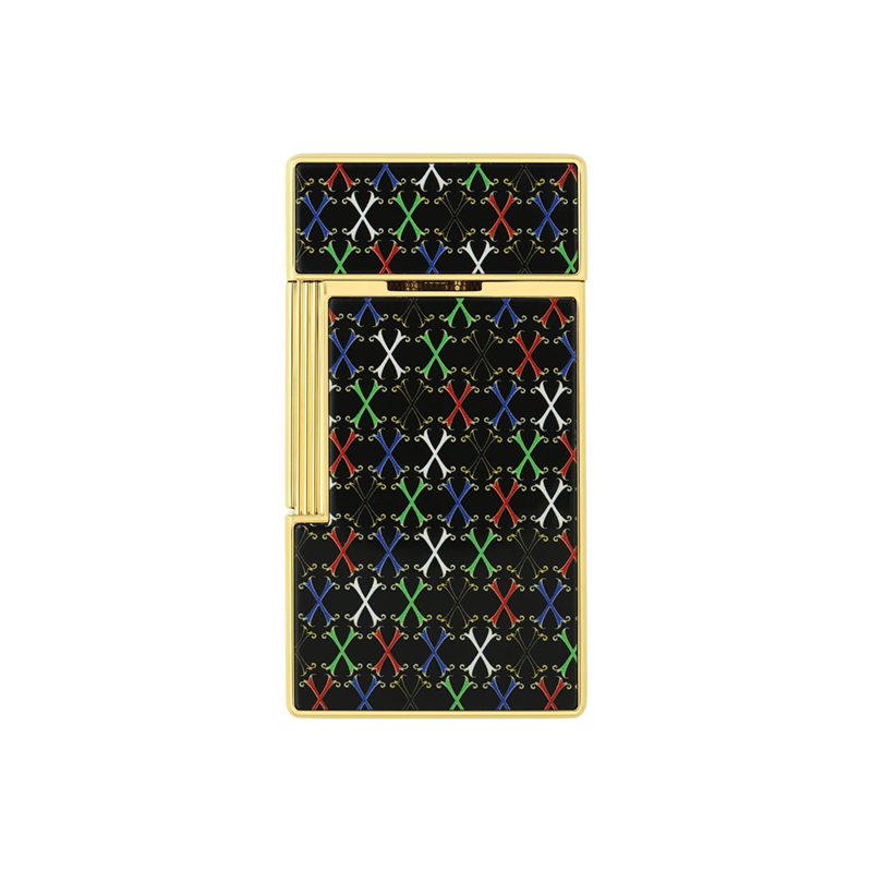 S.T. Dupont Biggy Lacquered Fuente Lighter, Multicolor