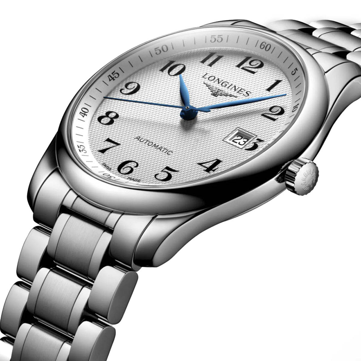 Longines Master Collection 40mm Men's Watch, Silver Pattern Dial