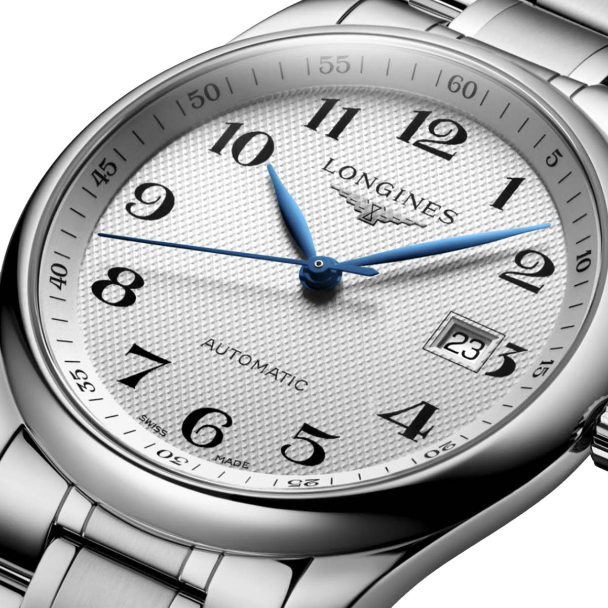 Longines Master Collection 40mm Men's Watch, Silver Pattern Dial