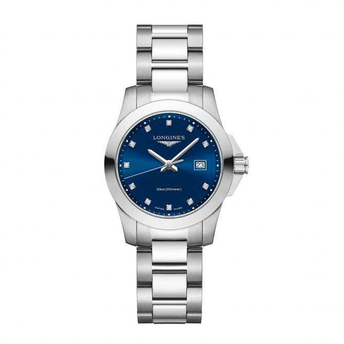 Longines Conquest 41mm Automatic Women's Watch, Blue Dial
