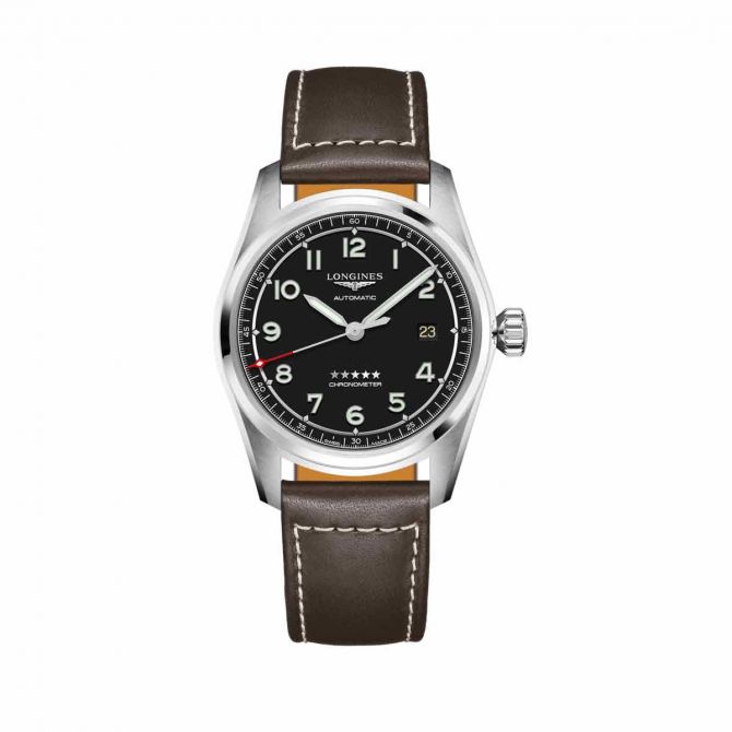 Longines Spirit 40mm Men's Watch, Black Matte Dial