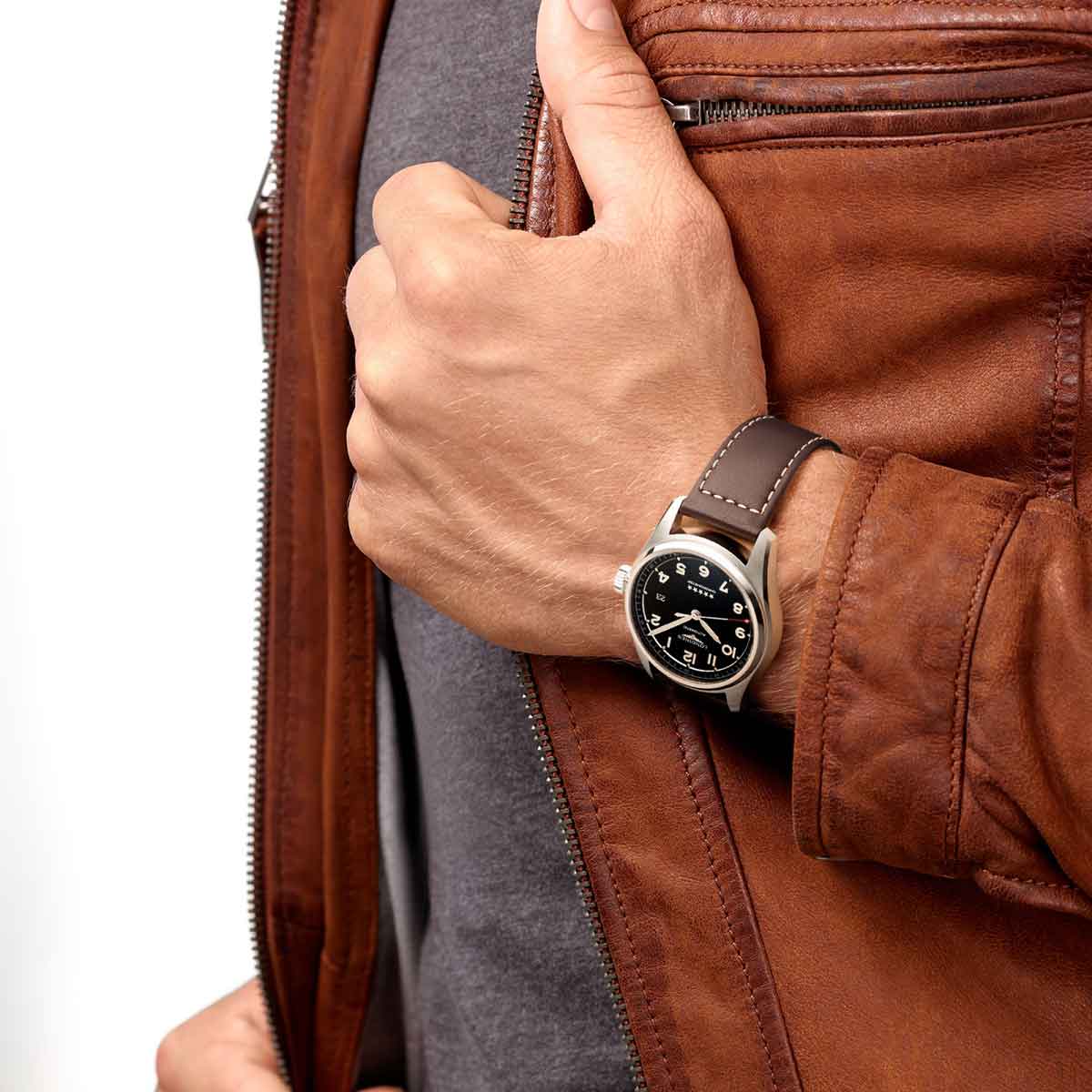 Longines Spirit 40mm Men's Watch, Black Matte Dial