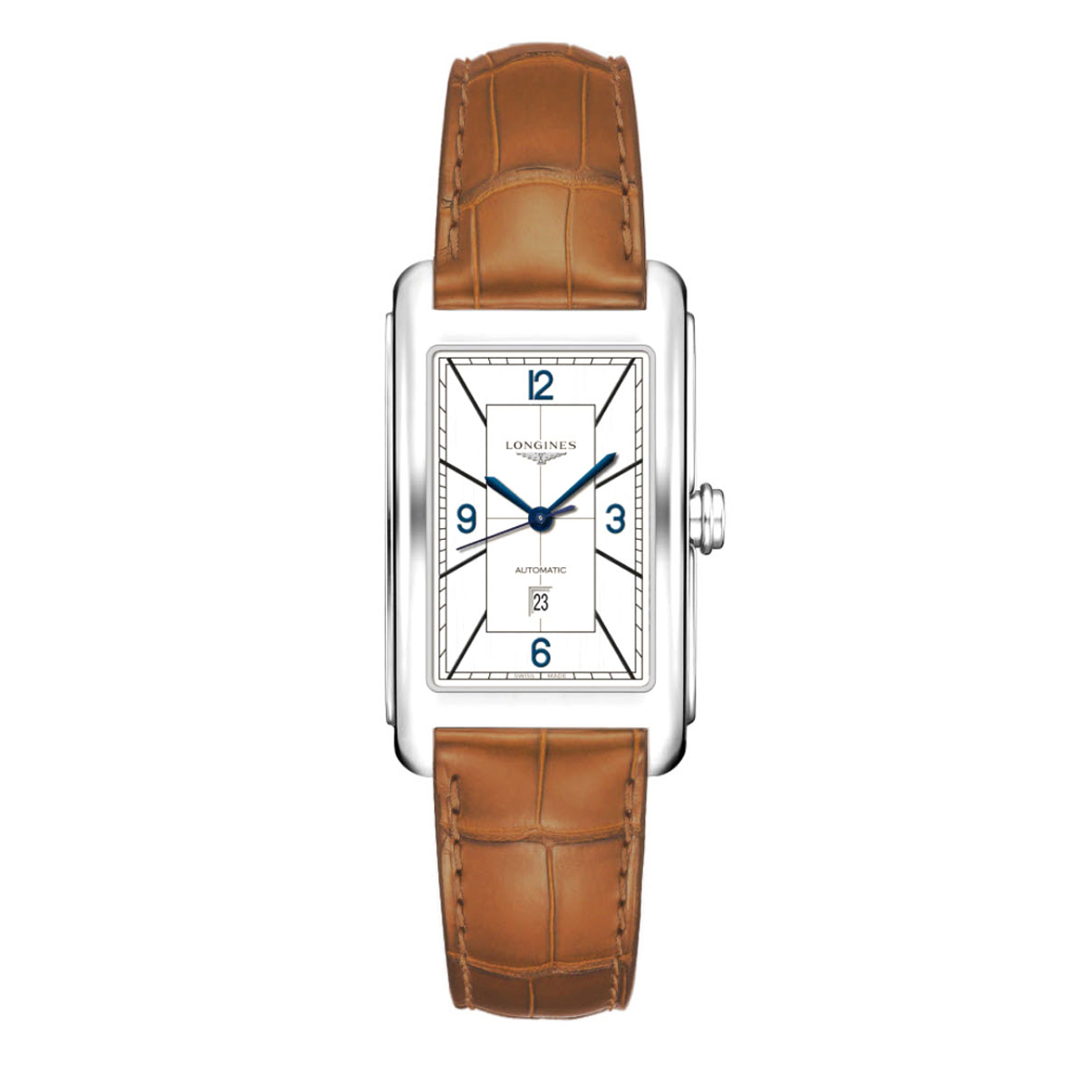 Longines DolceVita 28mm Men's Watch, Brown Band