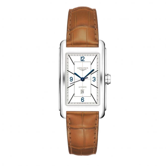 Longines DolceVita 28mm Men's Watch, Brown Band