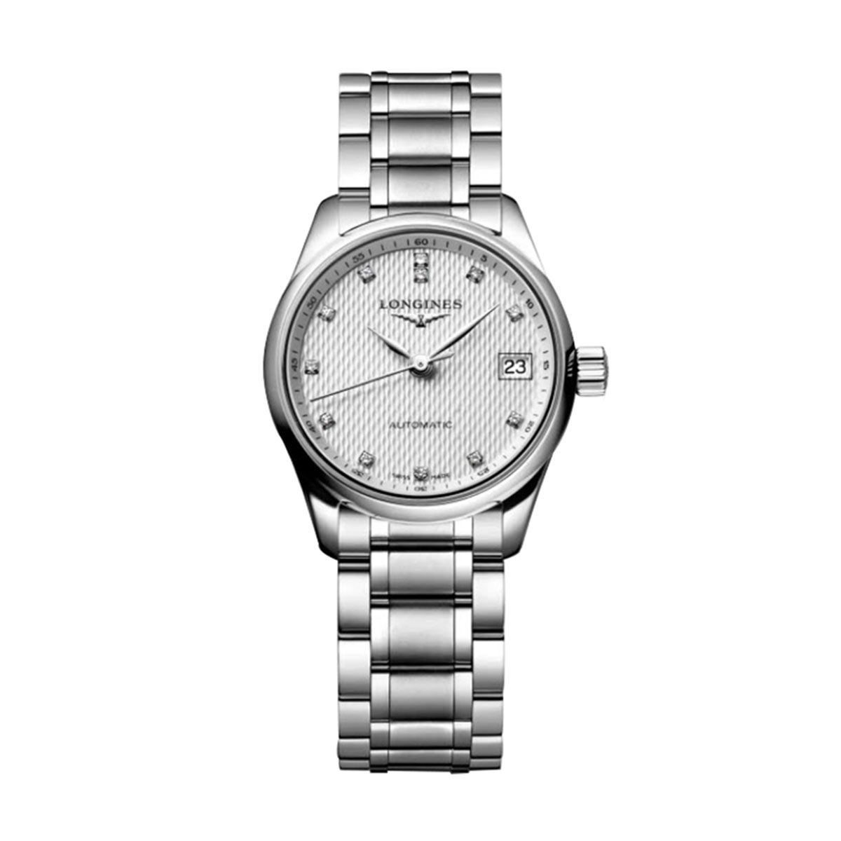 Longines Master Collection 25mm Women's Watch, Silver Pattern Dial