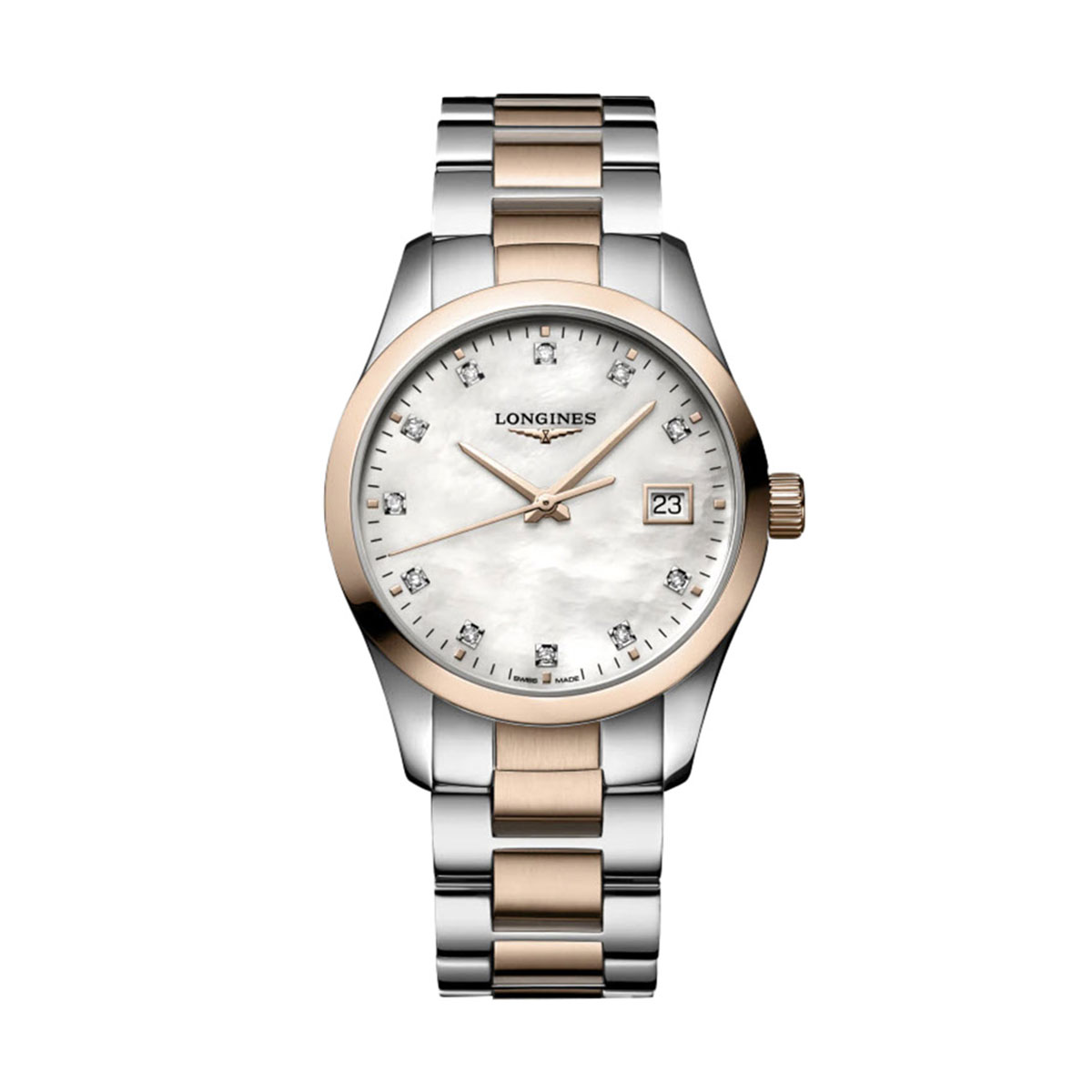 Longines Conquest Classic 34mm Women s Watch White Mother of Pearl