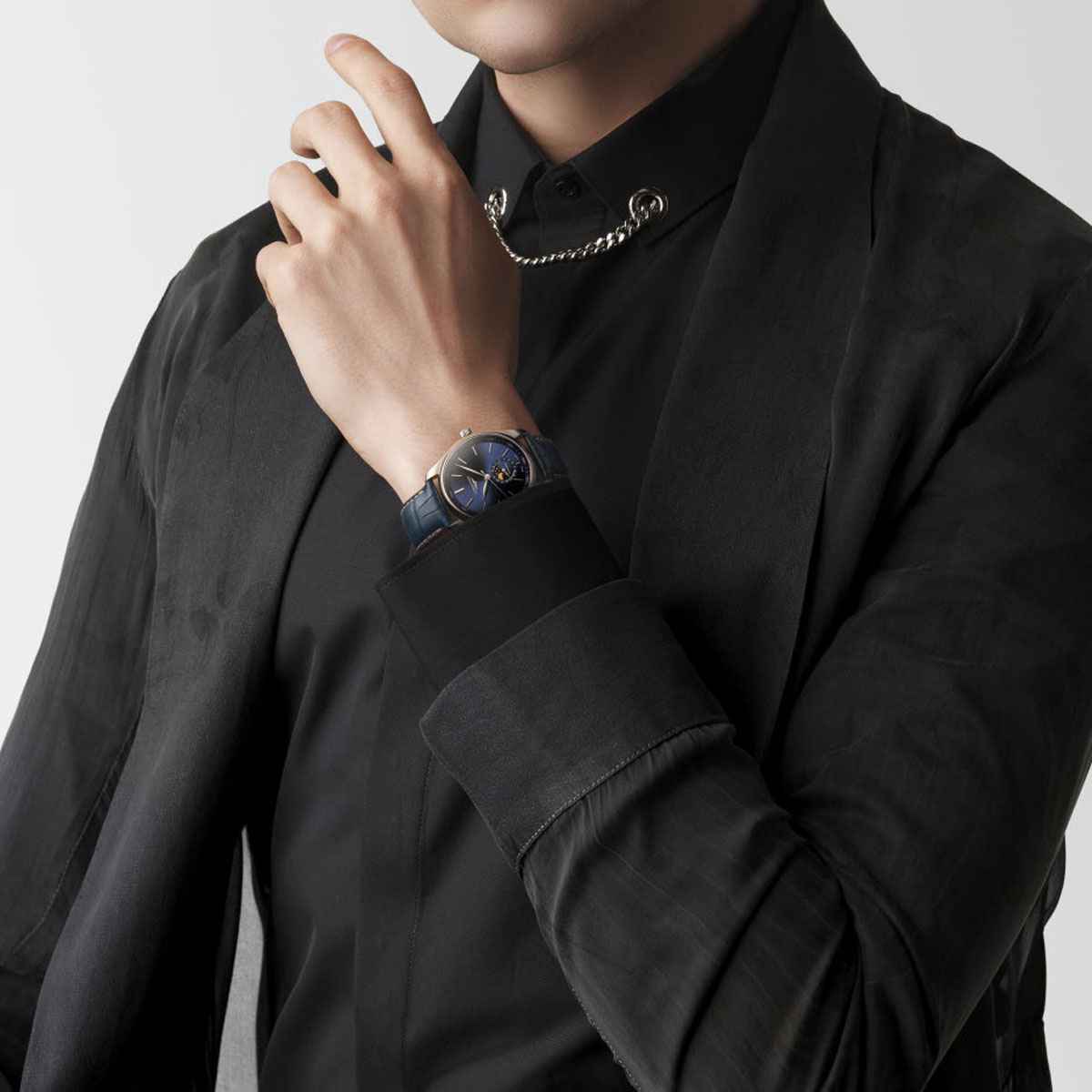 Longines Master Collection 40mm Watch, Sunray Blue Moon and Star Dial