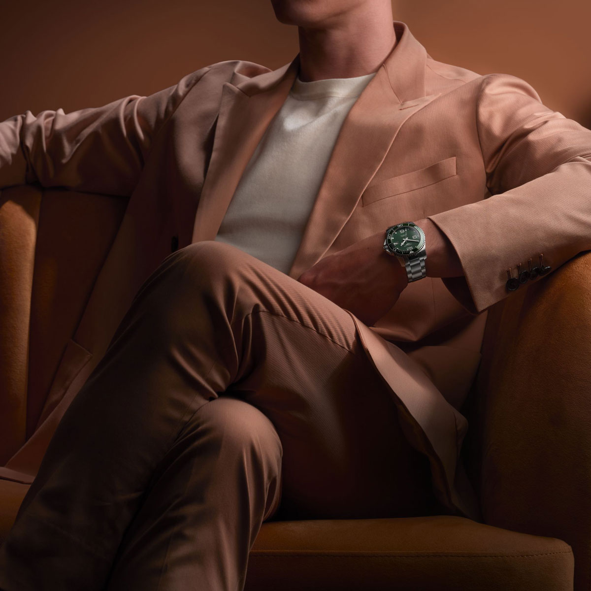 Longines Hydroconquest 41mm Men's Watch, Green Matte Dial