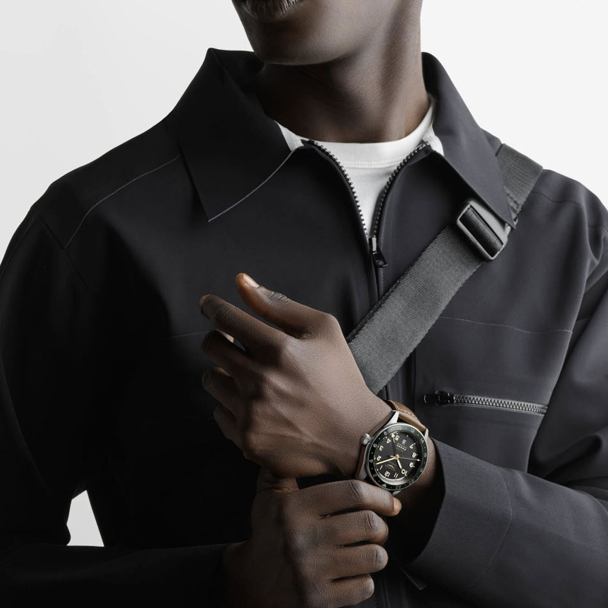 Longines Spirit Zulu Time 42mm Watch, Anthracite Dial