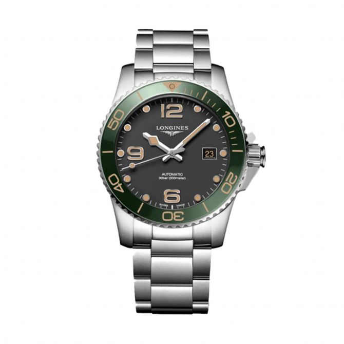 Longines Hydroconquest 41mm Men's Watch, Black and Green Dial