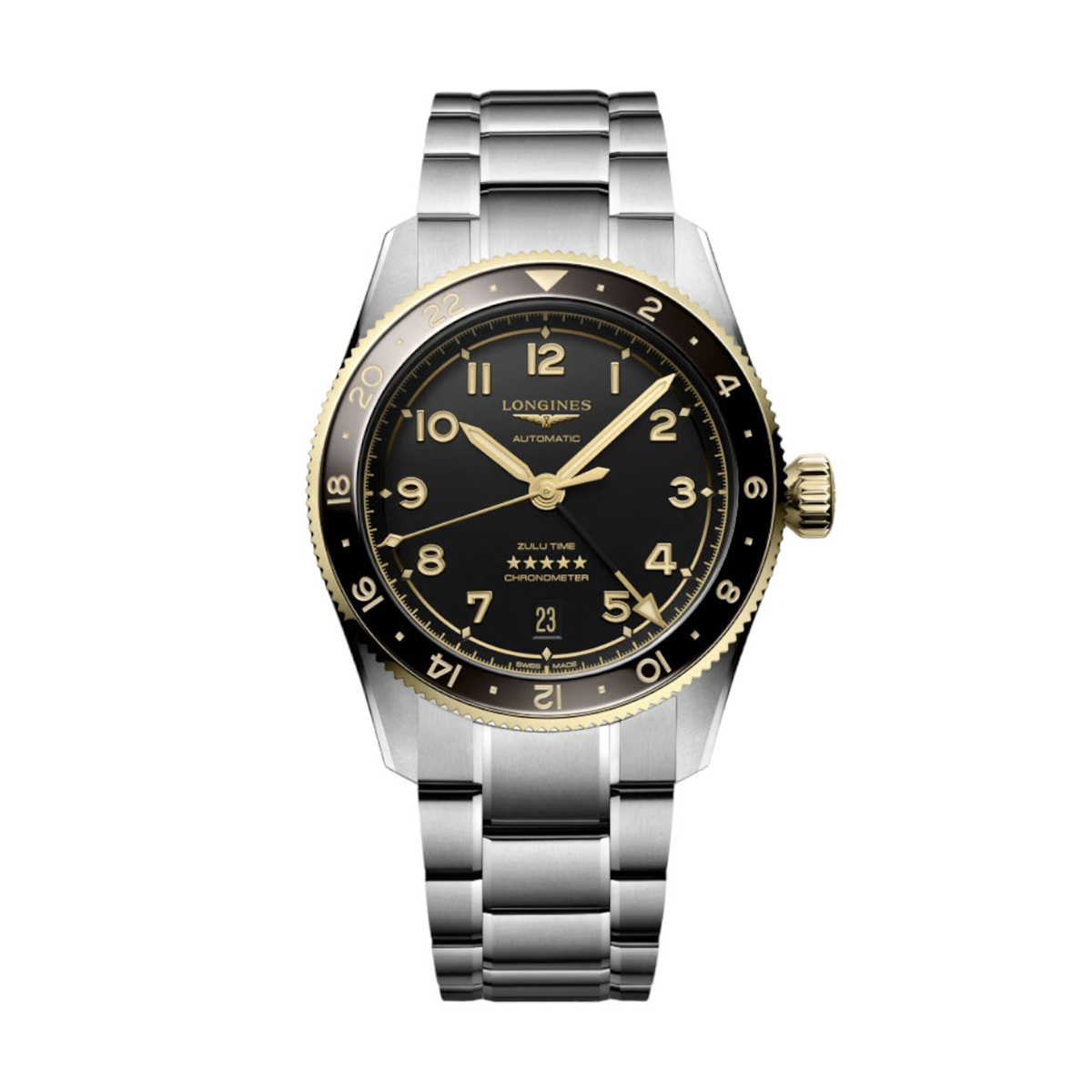 Longines Spirit Zulu Time 39mm Men's Watch, Anthracite Dial