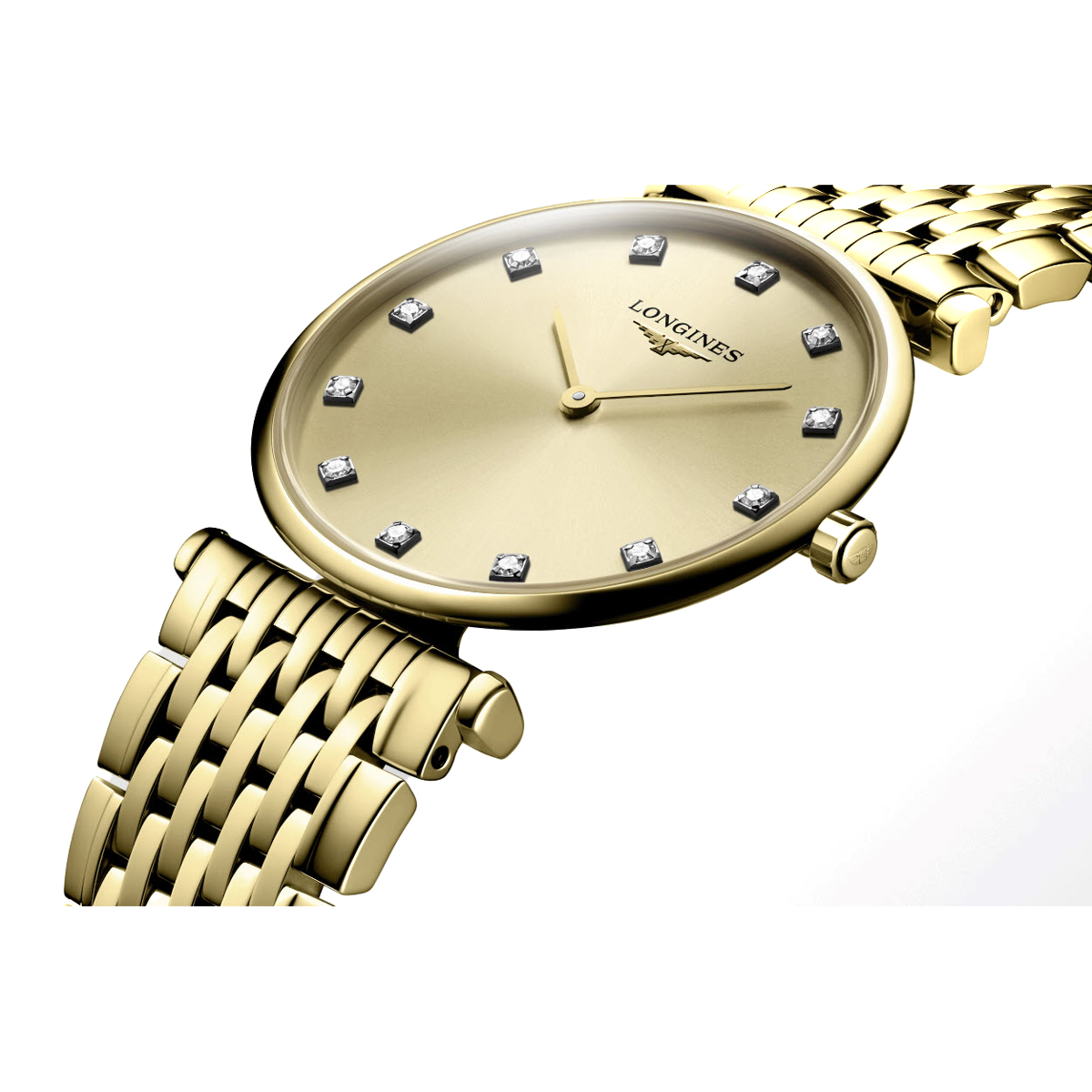 Longines La Grande Classique 29mm Women's Watch, Yellow Gold and Diamond Dial