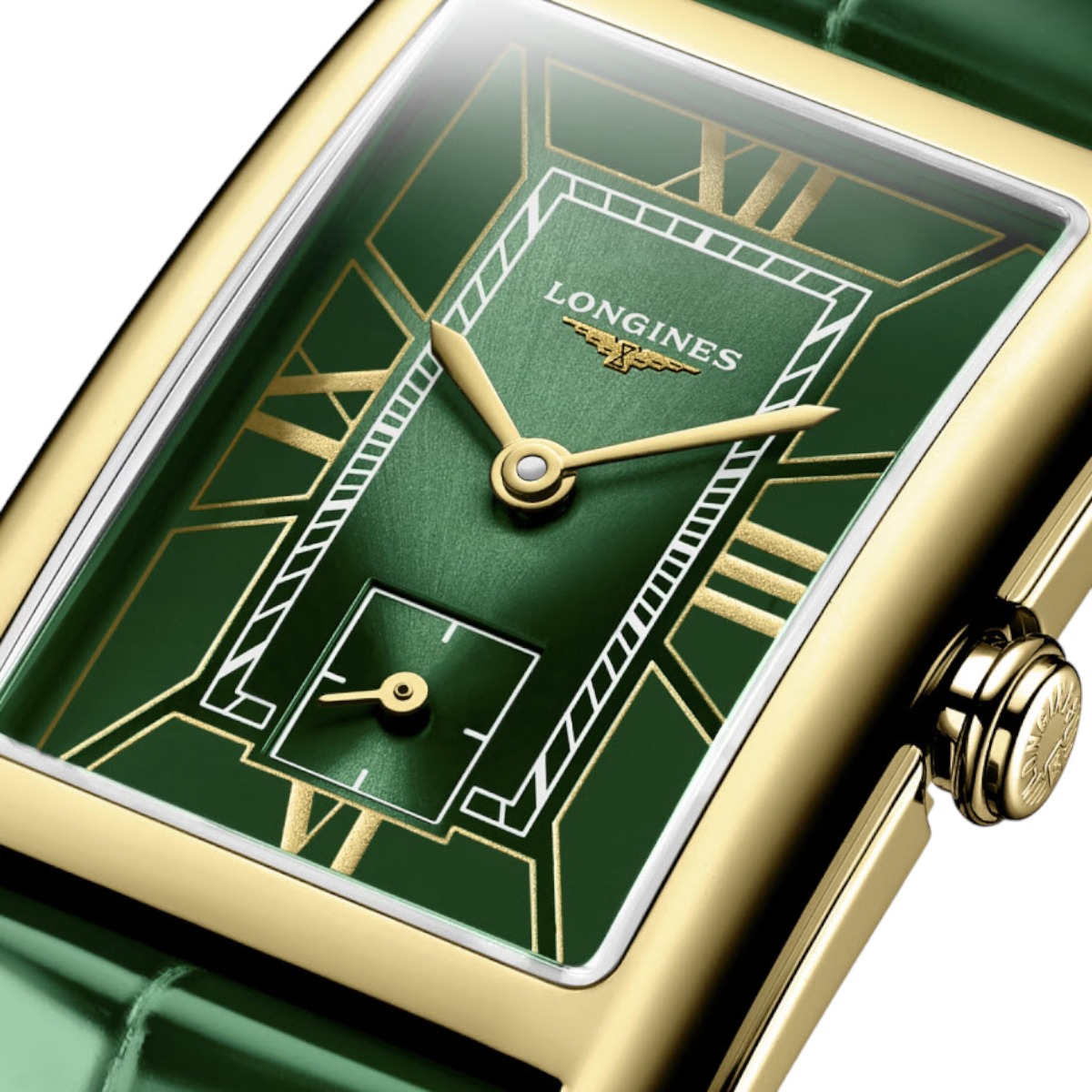 Longines Dolcevita 23 x 37mm Women's Watch, Green Dial