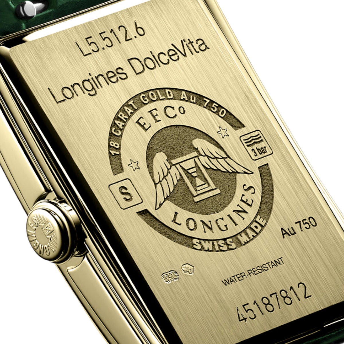 Longines Dolcevita 23 x 37mm Women's Watch, Green Dial