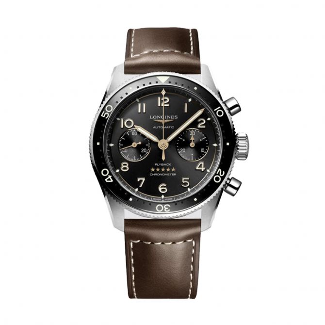 Longines Spirit 42mm Men's Watch, Sunray Black and Bronze Dial