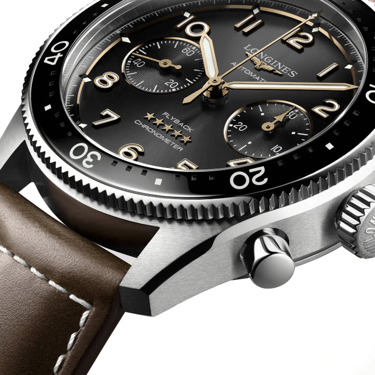 Longines Spirit 42mm Men's Watch, Sunray Black and Bronze Dial