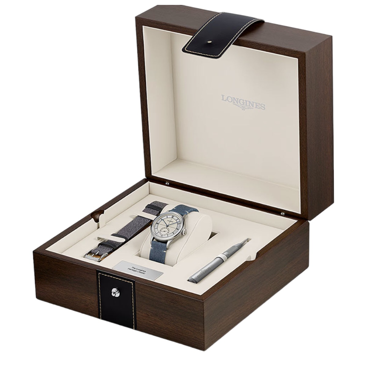 Longines Heritage Classic 38.5mm Men's Watch, Silver Dial and Dual Band