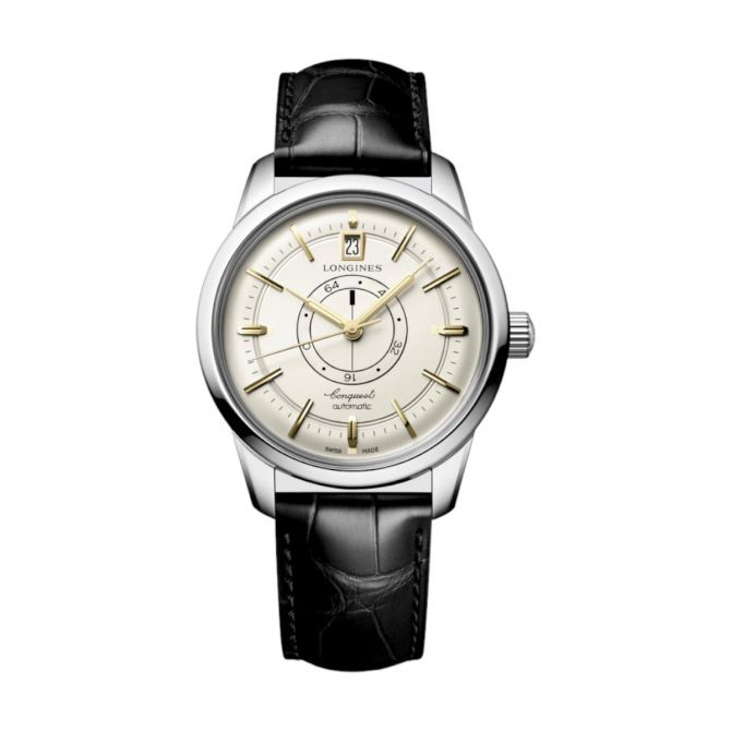 Longines Conquest Heritage Central Power Reserve 38mm Men's Watch, Champagne Dial
