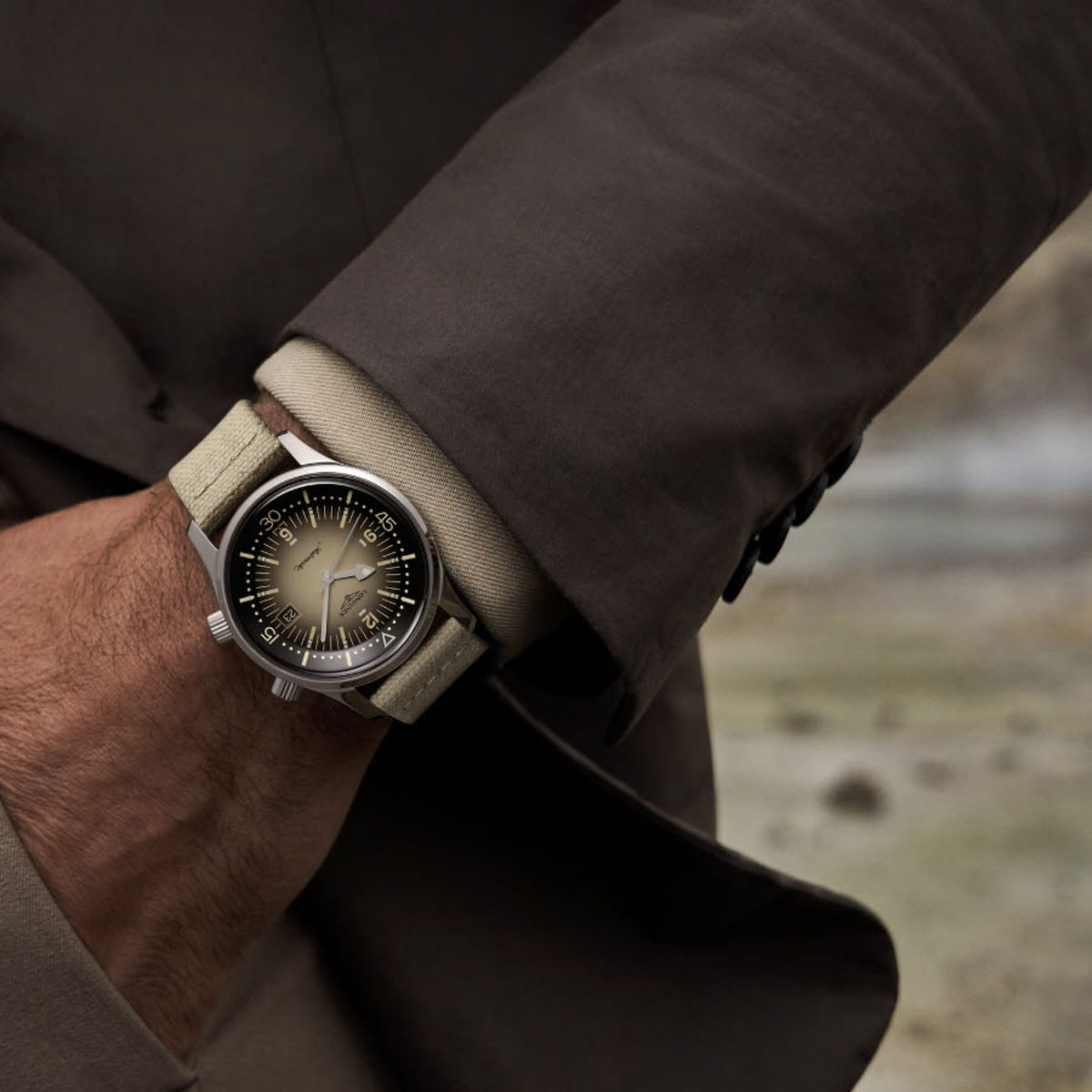 Longines Legend Diver 42mm Watch, Beige