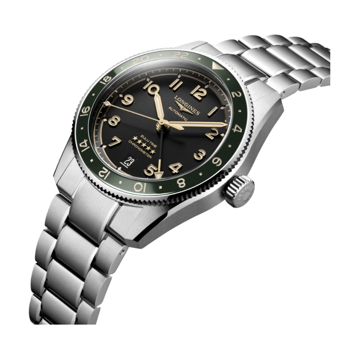 Longines Spirit Zulu Time 39mm Men's Watch, Anthracite Dial