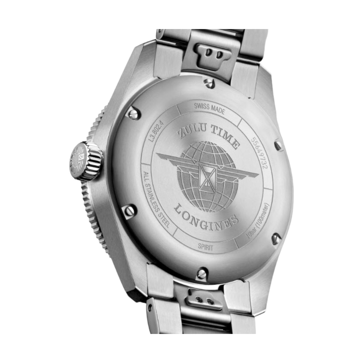 Longines Spirit Zulu Time 39mm Men's Watch, Anthracite Dial