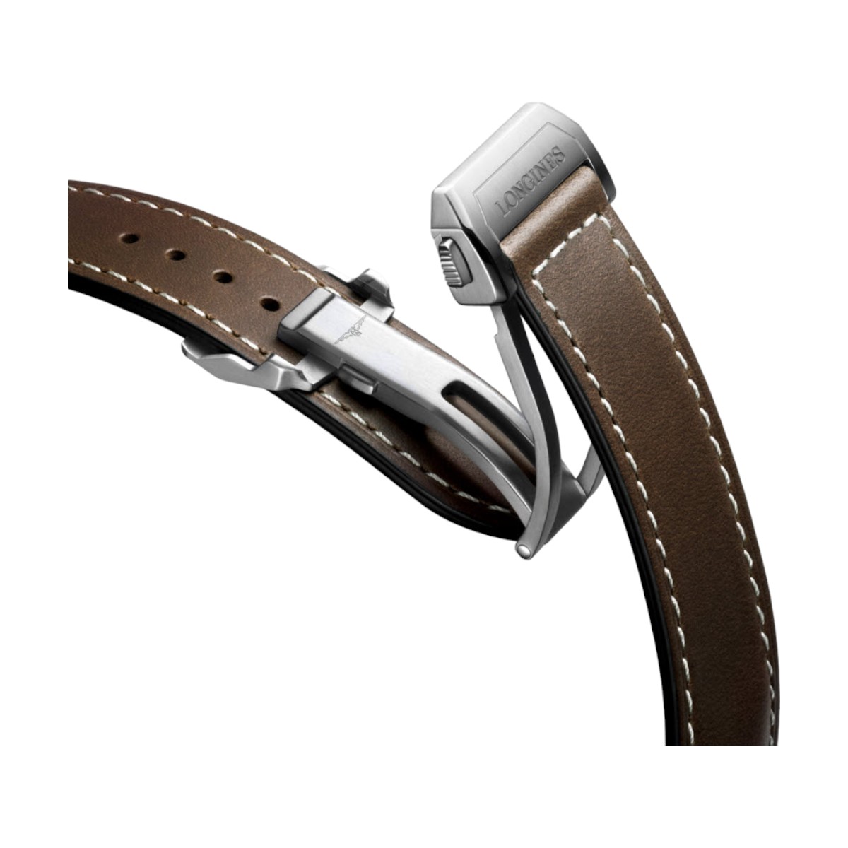 Longines Spirit Zulu Time 39mm Men's Watch, Anthracite Dial and Brown Dial