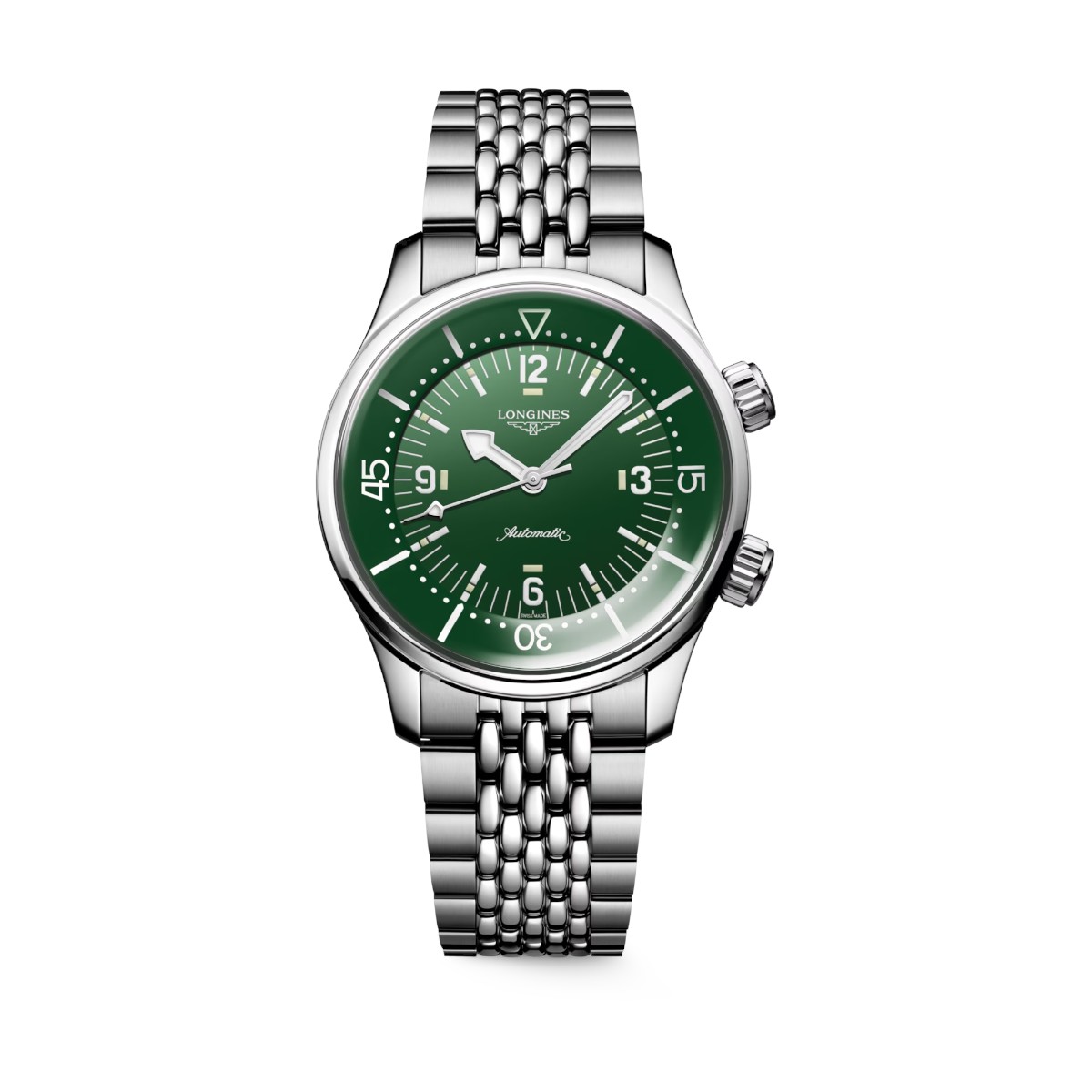 Longines Legend Diver 39mm Watch, Green Dial