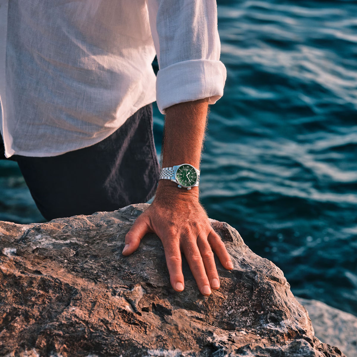 Longines Legend Diver 39mm Watch, Green Dial