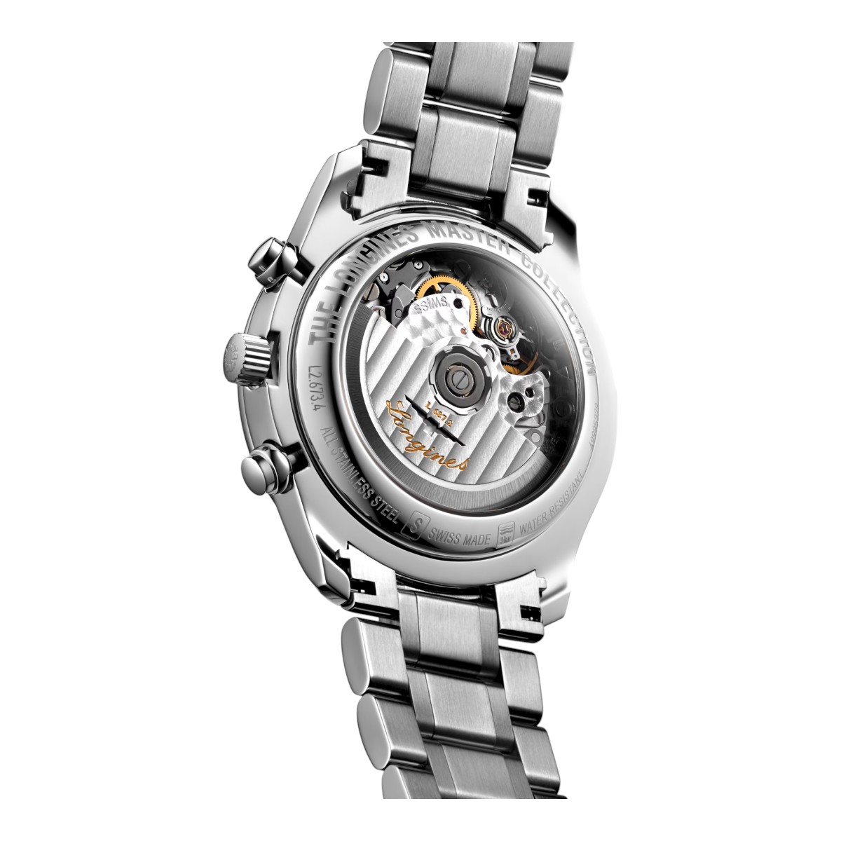 Longines Master Collection Chronograph Moonphase 40mm Men's Watch, Siver Dial