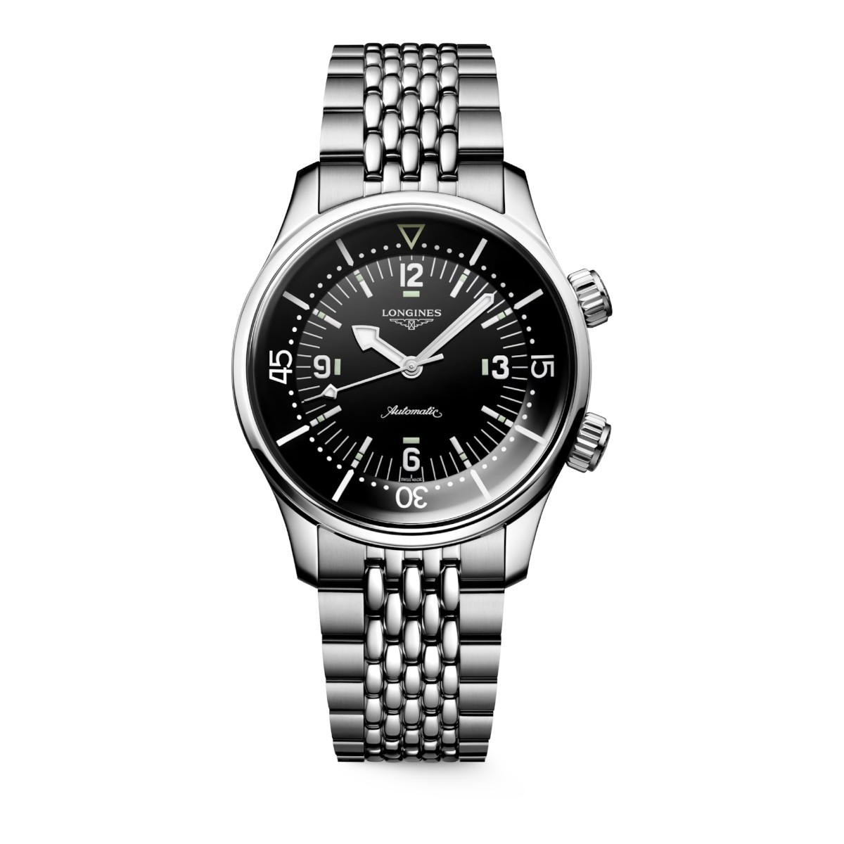Longines Legend Diver 39mm Men's Watch, Black Dial