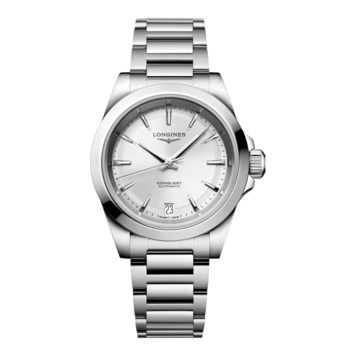 Longines Conquest 34mm Women's Watch, Silver Dial