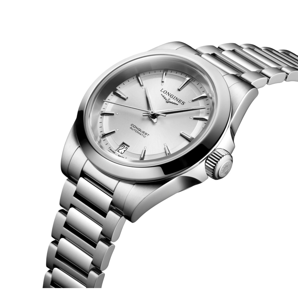 Longines Conquest 34mm Women's Watch, Silver Dial