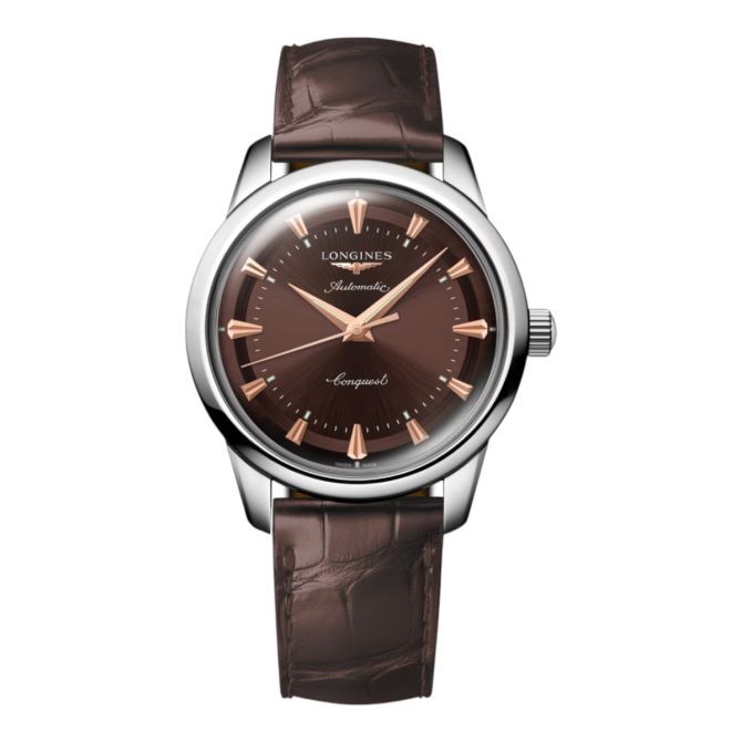 Longines Conquest Heritage 40mm Men's Watch, Brown Dial