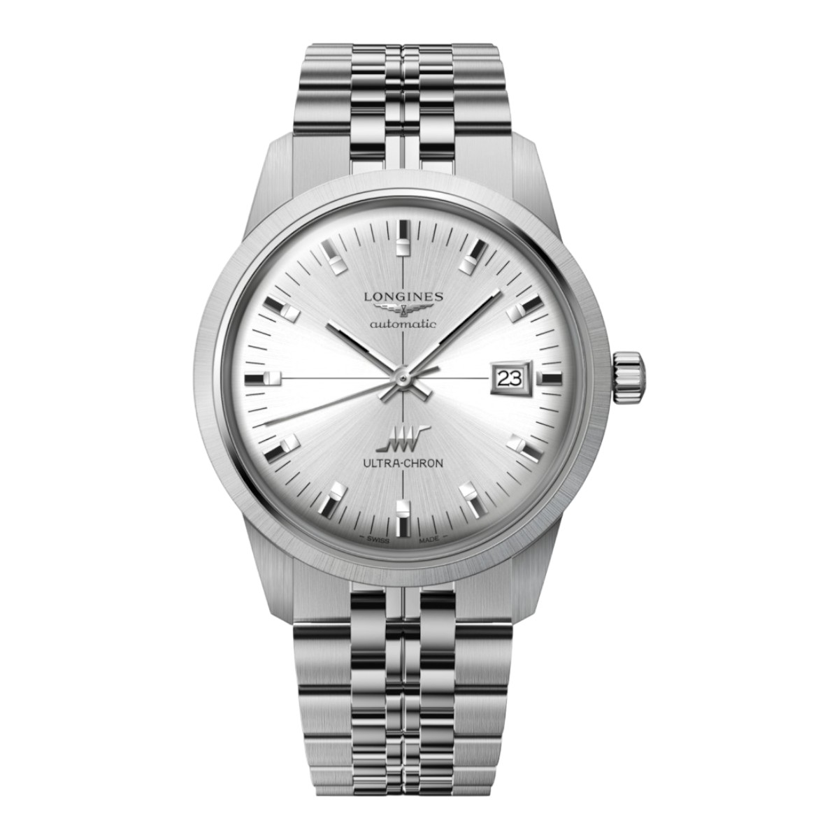 Longines Ultra Chron Classic Automatic 40mm Watch, Sunray Silver Dial