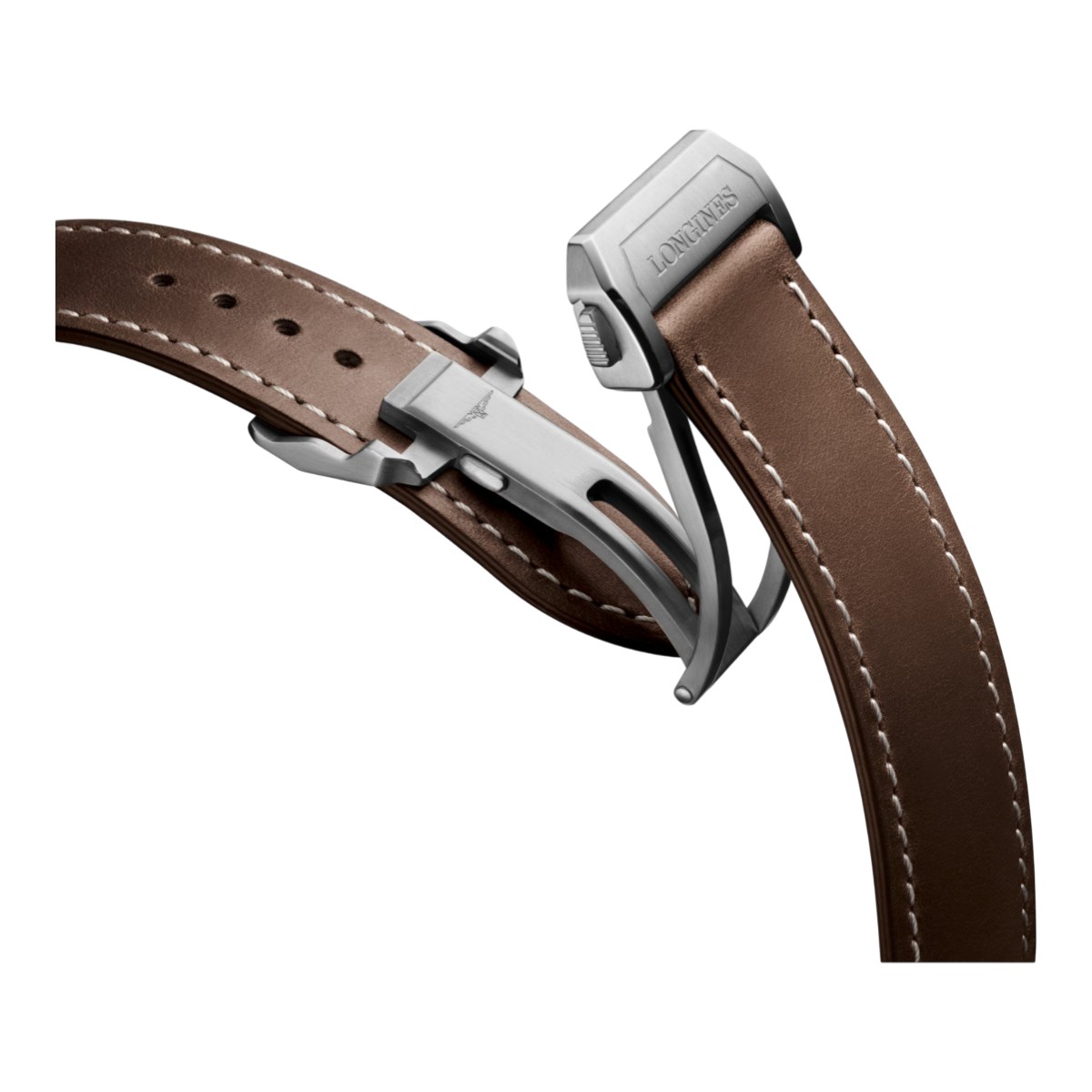 Longines Spirit Pilot Flyback 39.5mm Men's Watch, Matte Black Dial