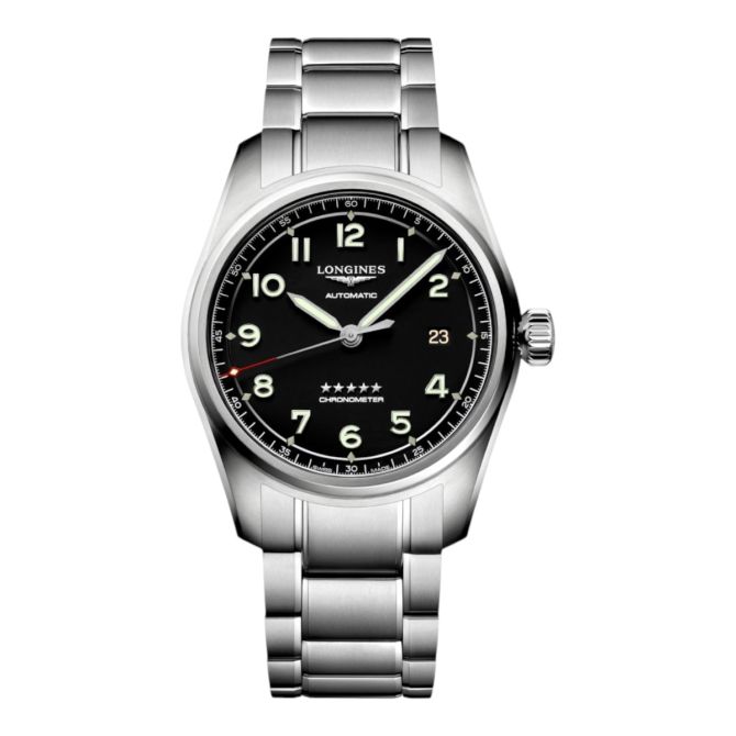 Longines Spirit 40mm Men's Watch, Black Dial