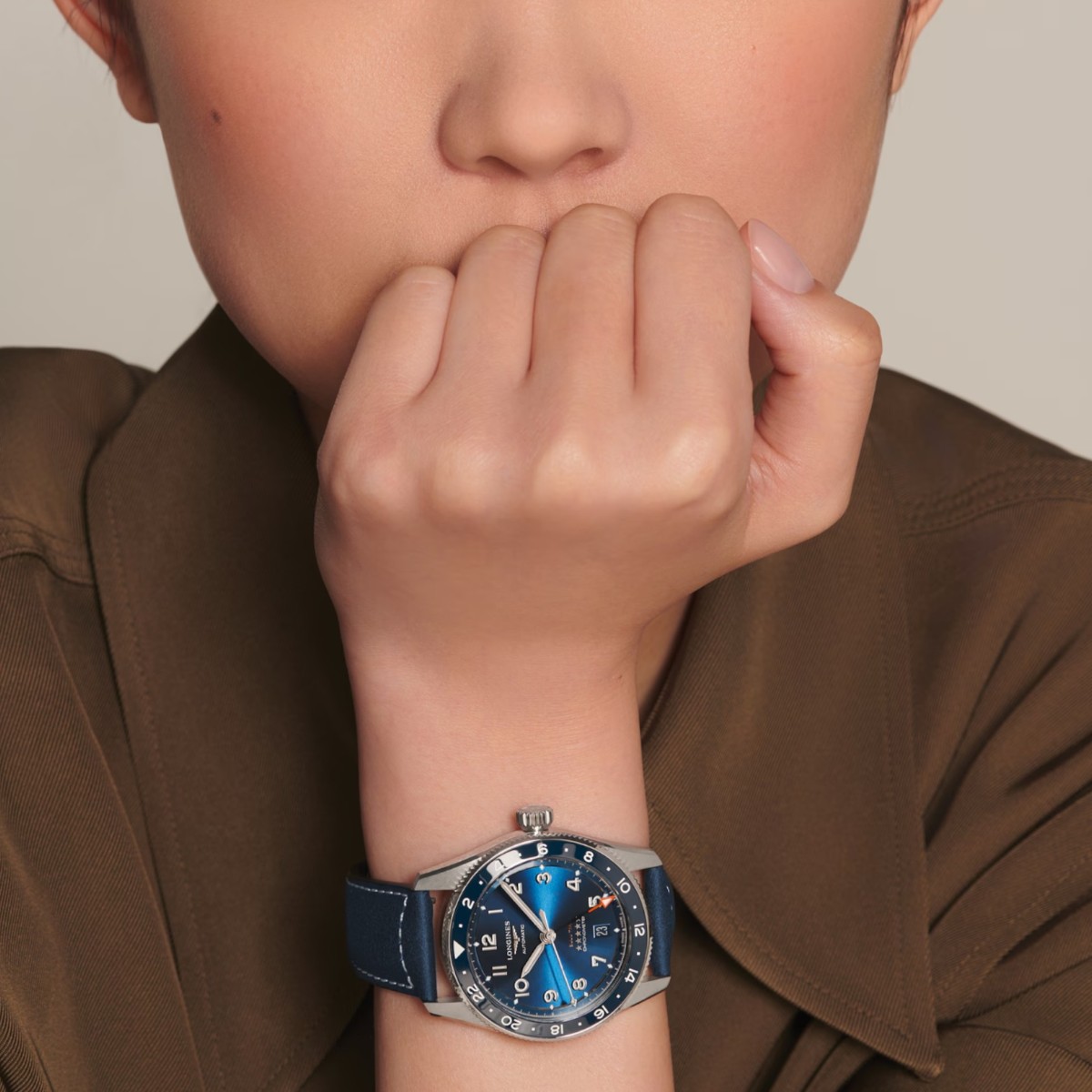 Longines Spirit Zulu Time Automatic 39mm Watch, Blue Dial