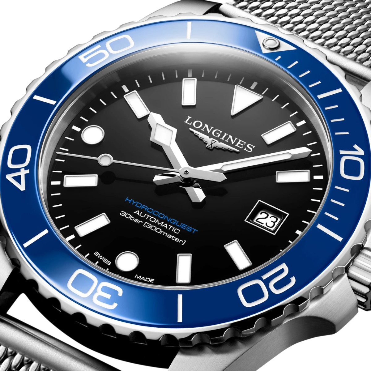 Longines Hydroconquest Automatic 42mm Men's Watch, Black and Blue Dial