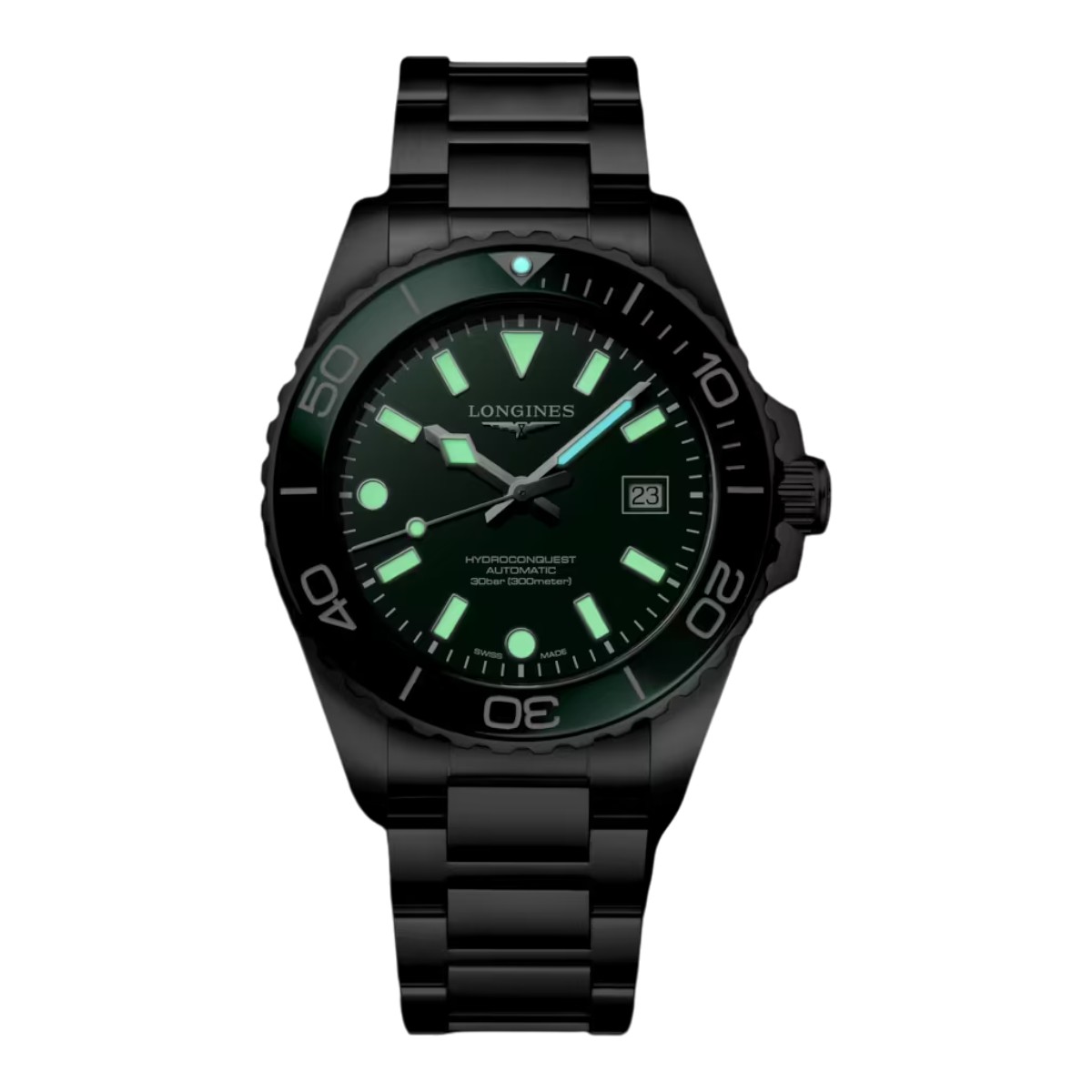 Longines Hydroconquest Automatic 42mm Men's Watch, Green Dial