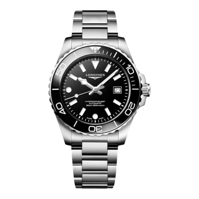 Longines Hydroconquest Automatic 42mm Men's Watch, Black Dial