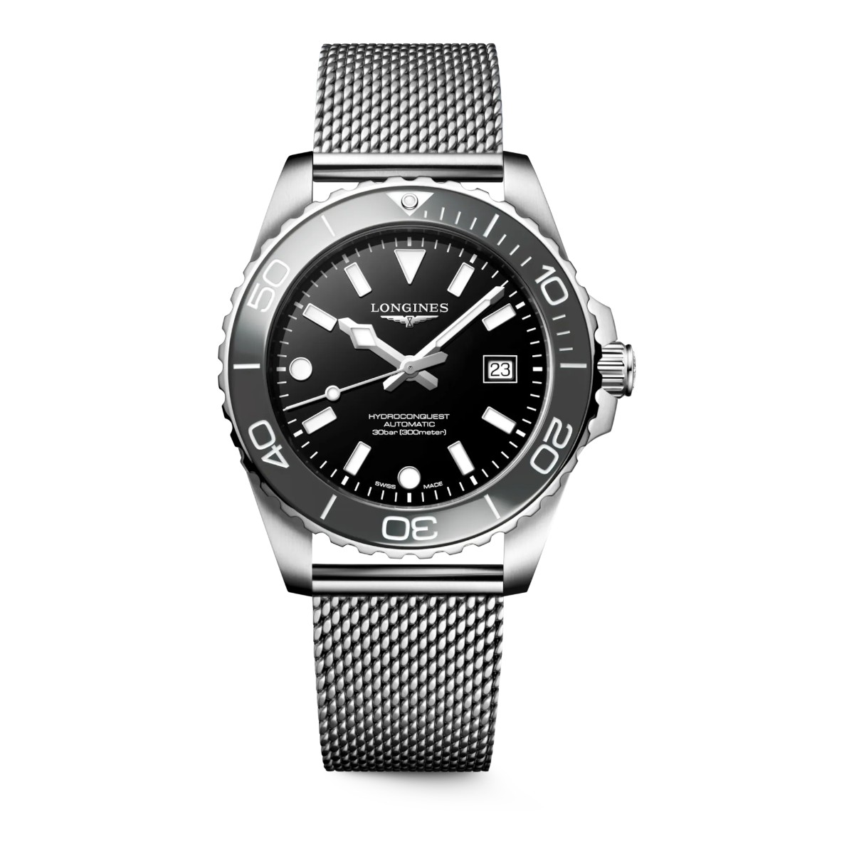 Longines Hydroconquest Automatic 42mm Men's Watch, Black Dial
