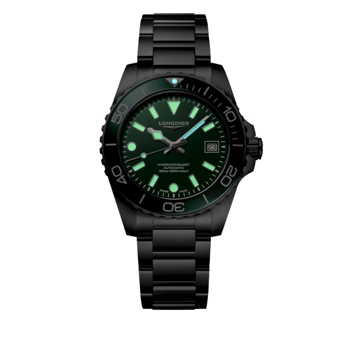 Longines Hydroconquest Automatic 39mm Men's Watch, Green Dial