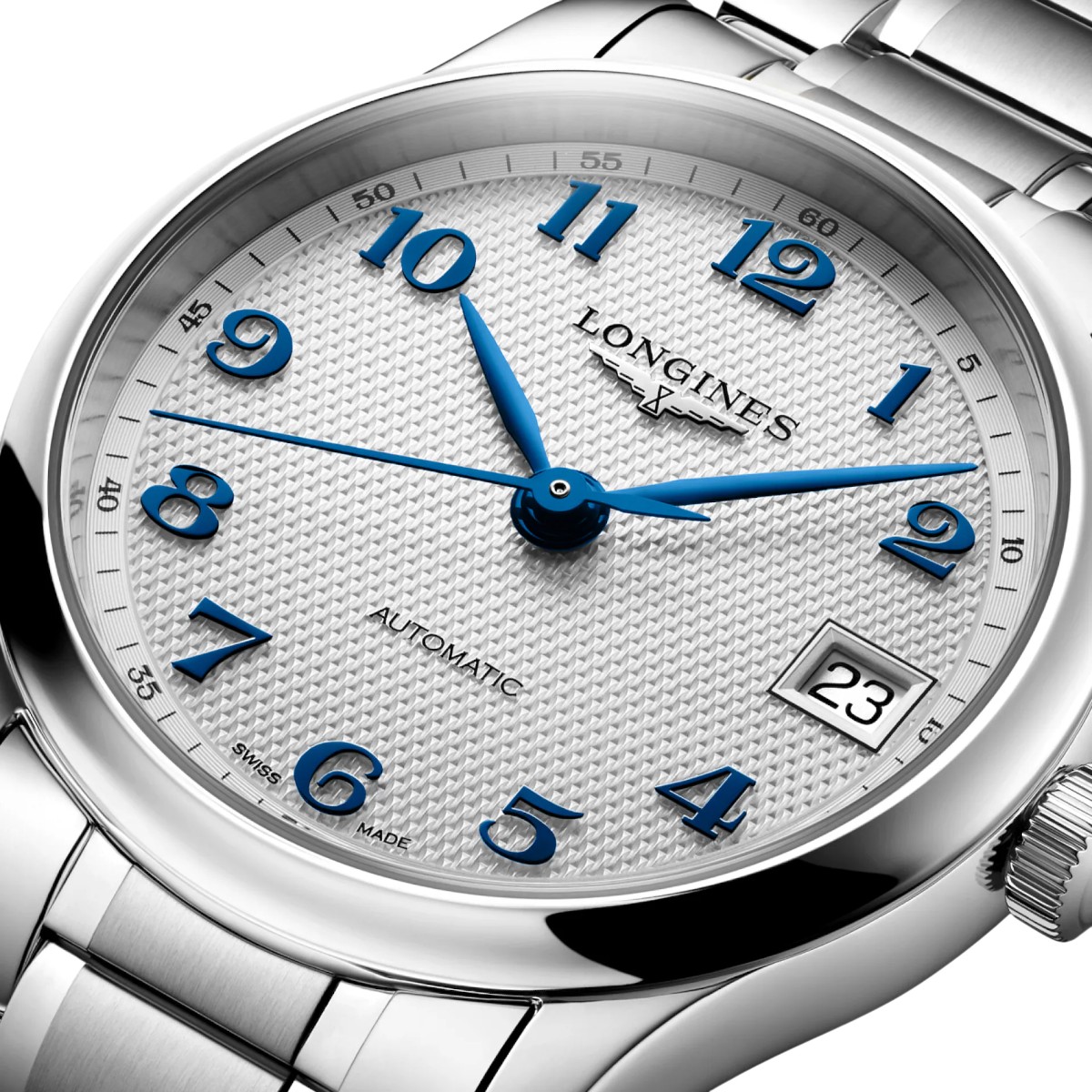 Longines Master Collection Automatic 34mm Women's Watch, Silver Dial