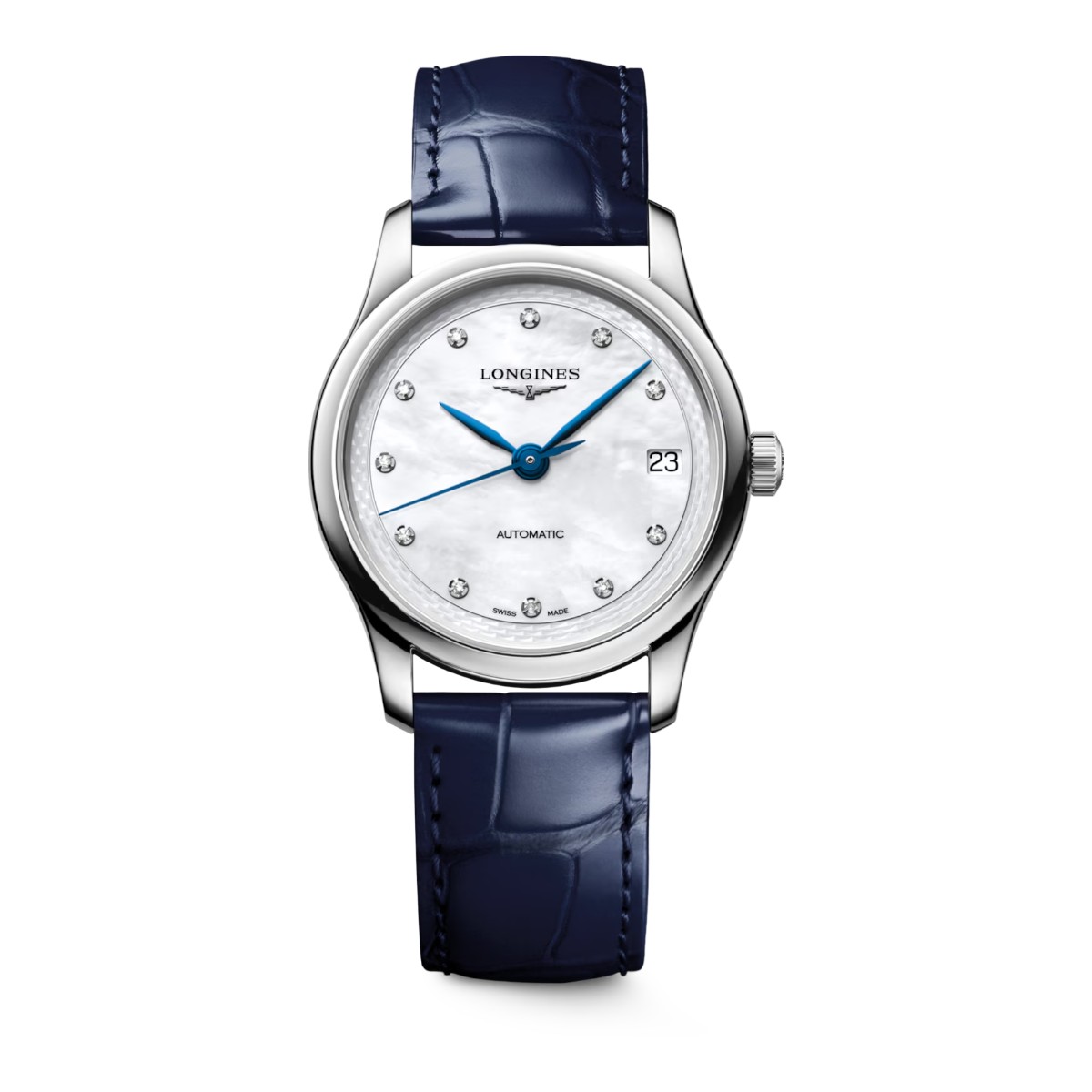 Longines Master Collection Automatic 34mm Women's Watch, Diamond and Mother of Pearl Dial