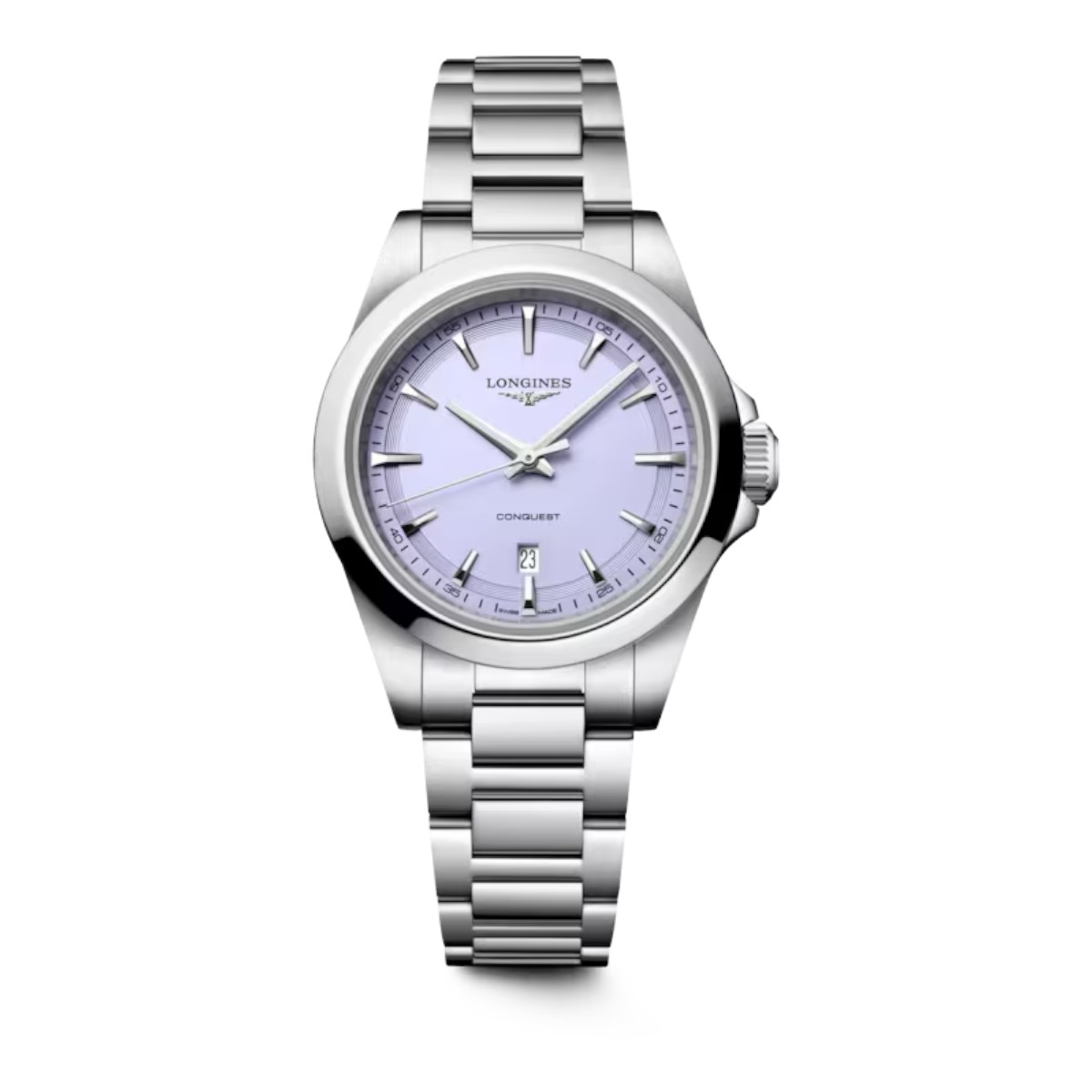 Longines Conquest Quartz 30mm Women's Watch, Lavender Mauve Dial