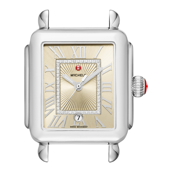 Michele Deco Madison Champagne Diamond Women's Watch Dial