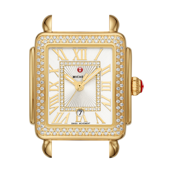 Michele Deco Madision Mid Gold Diamond Women's Watch Dial
