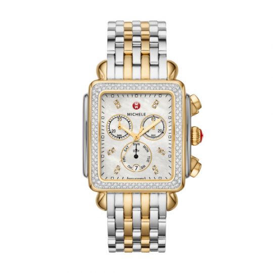 michele watch two tone diamond