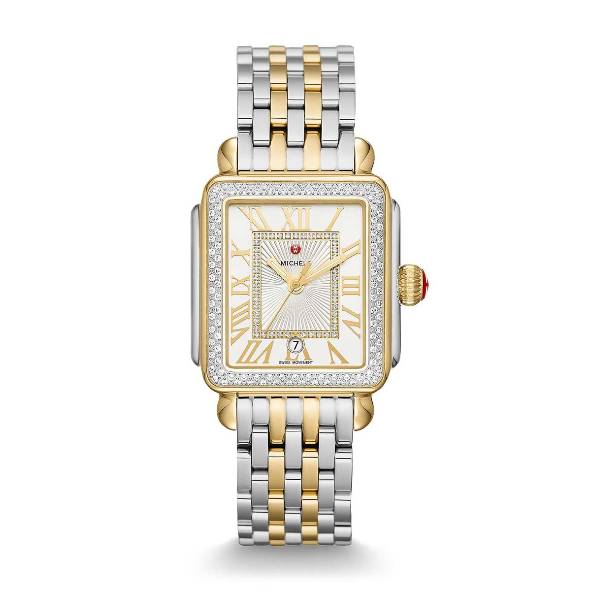 Michele Deco Madison Diamond Two-Tone Diamond 35mm Watch